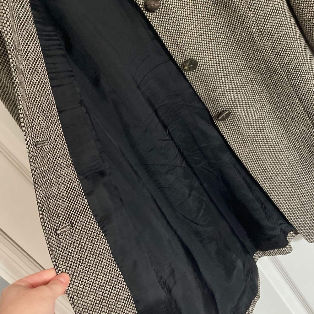 Vintage ANN MAY gray silk tweed coat, XS. - Picture 6 of 7